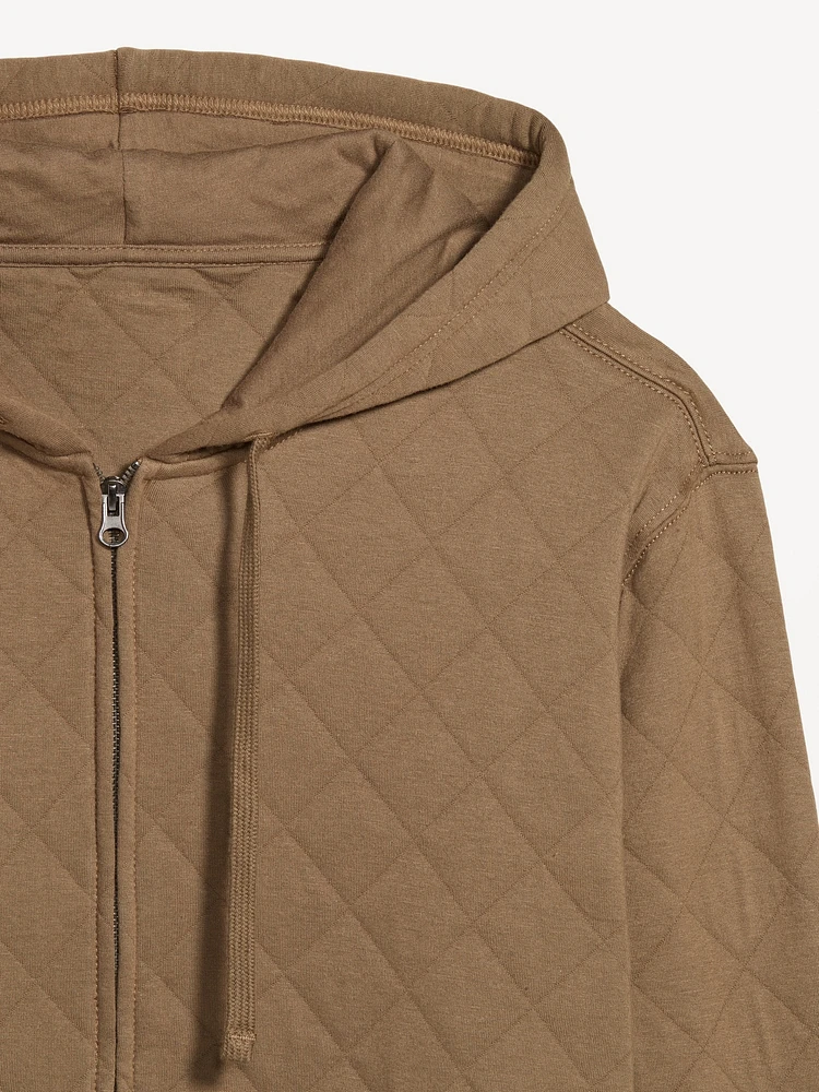 Quilted Full-Zip Sweatshirt