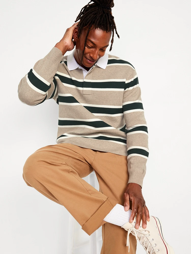 Rugby Stripe Polo Sweater