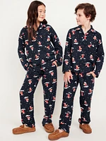 Gender-Neutral Printed Button-Front Pajama Set for Kids