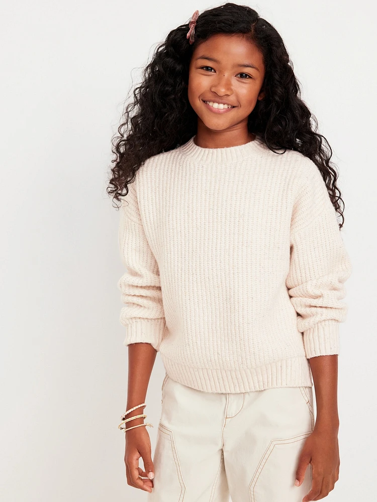 SoSoft Shaker-Stitch Sweater for Girls