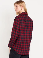 Flannel Boyfriend Button-Down Shirt