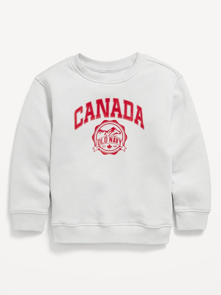 Oversized Canada Logo-Graphic Sweatshirt for Toddler Boys