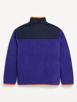 Oversized Microfleece Quarter-Zip Sweater for Boys