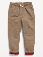 Cozy-Lined Twill Pants for Toddler Boys