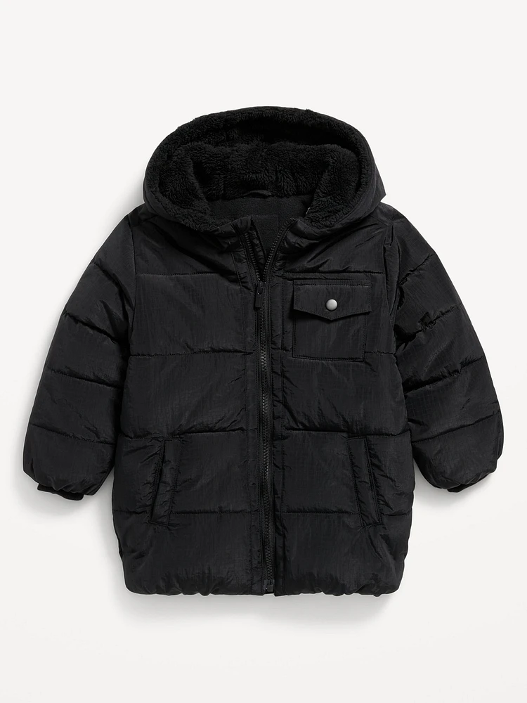 Hooded Utility Ripstop Jacket for Toddler Boys