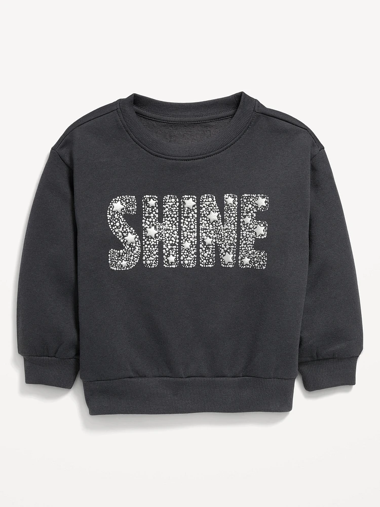 Crew-Neck Graphic Sweatshirt for Toddler Girls