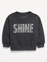 Crew-Neck Graphic Sweatshirt for Toddler Girls