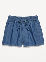 High-Waisted Baggy Jean Shorts