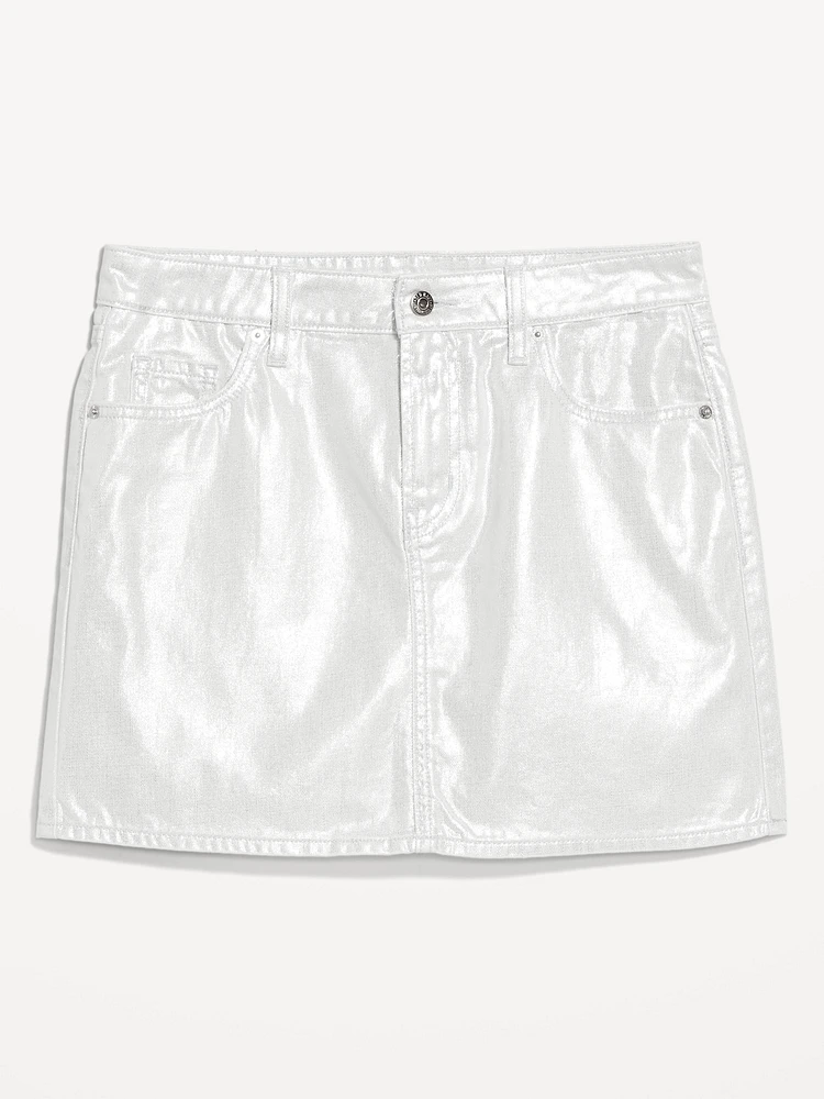 Mid-Rise OG Shine Mini Skirt