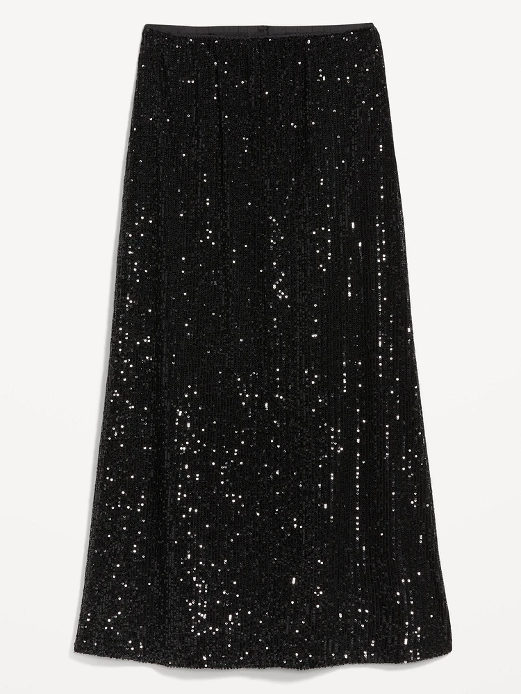 Sequin Maxi Skirt