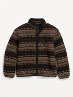 Full-Zip Sherpa Jacket for Boys