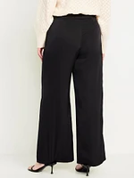 High-Waisted Satin Super Wide-Leg Pants