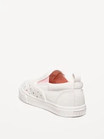 Faux-Leather Slip-On Sneakers for Toddler Girls