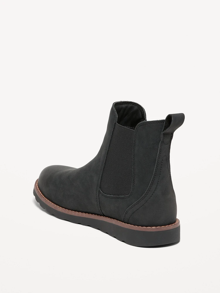 Faux-Leather Chelsea Boots