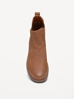 Faux-Leather Chelsea Boots