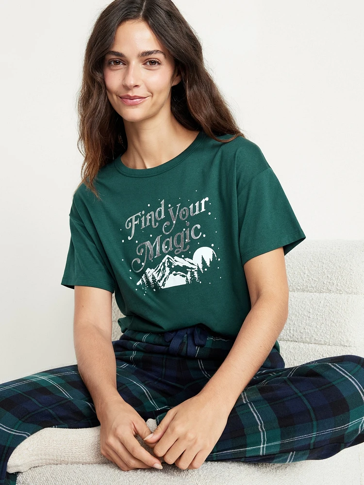 Matching Holiday-Graphic T-Shirt for Women