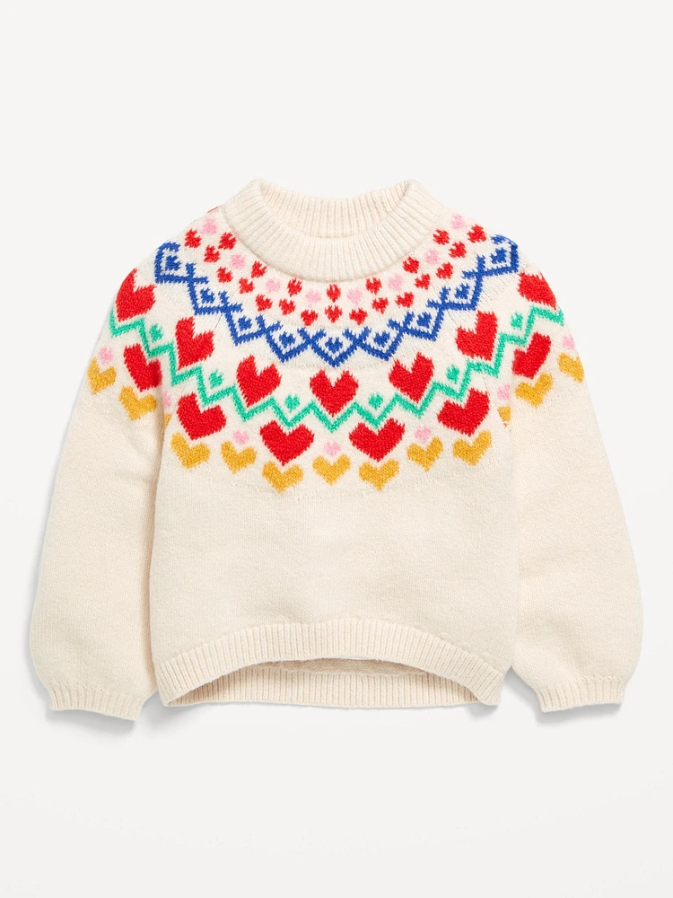 SoSoft Printed Long-Sleeve Sweater for Toddler Girls