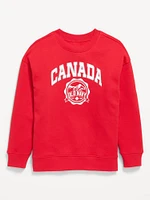 Oversized Canada Logo-Graphic Sweatshirt for Boys