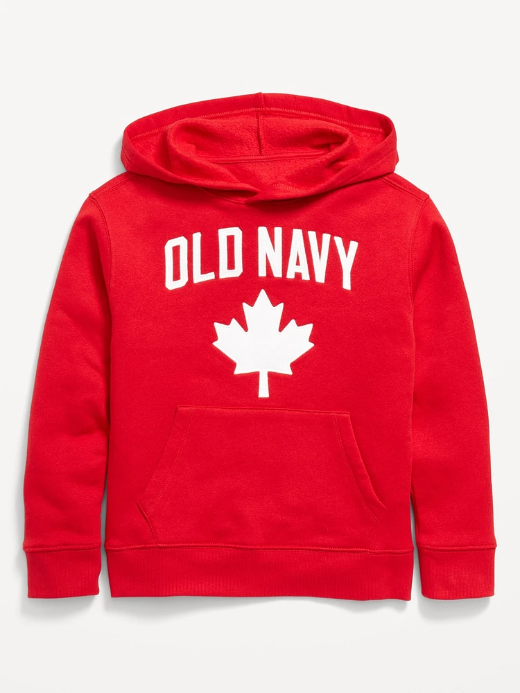 Loose Canada Logo-Graphic Pullover Hoodie for Boys