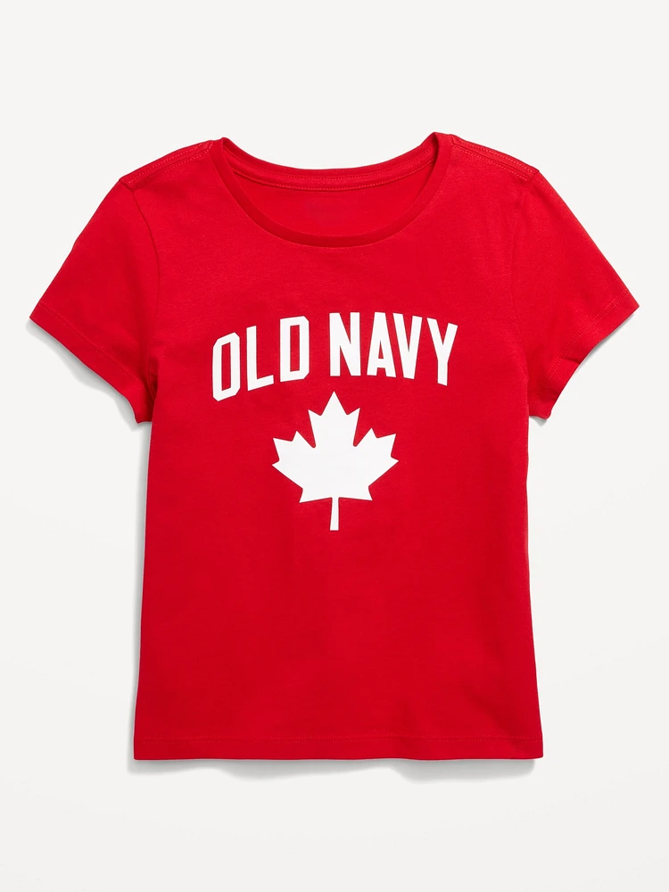 Short-Sleeve Canada Logo-Graphic T-Shirt for Girls