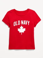 Short-Sleeve Canada Logo-Graphic T-Shirt for Girls