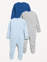 2-Way-Zip Sleep & Play Footed One-Piece 3-Pack for Baby