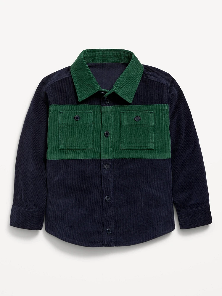 Long-Sleeve Corduroy Shirt for Toddler Boys