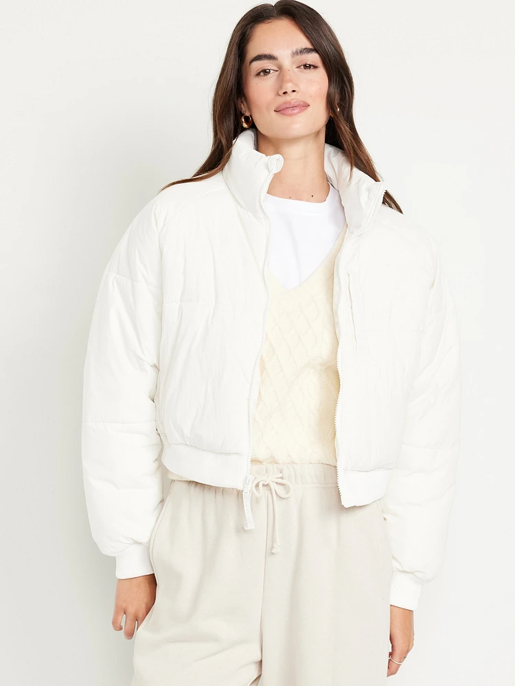 Oversized Crop Puffer Jacket