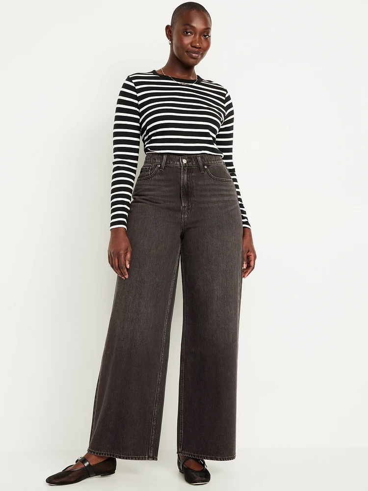 High-Waisted Baggy Wide-Leg Jeans