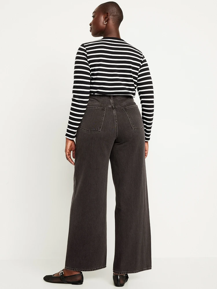 High-Waisted Baggy Wide-Leg Jeans