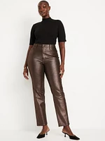 High-Waisted Shine OG Straight Ankle Jeans