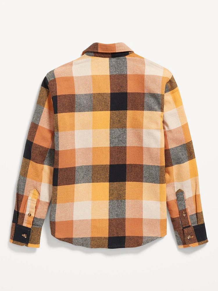 Soft-Brushed Flannel Pocket Shirt for Boys