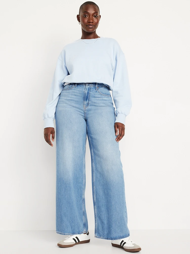 High-Waisted Baggy Wide-Leg Jeans