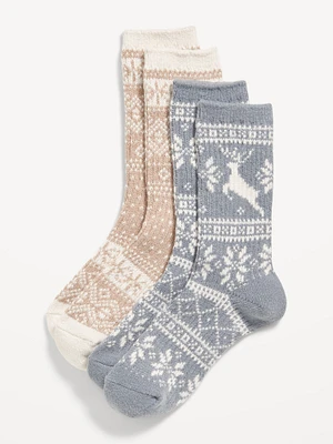 Fair Isle Crew Socks 2-Pack