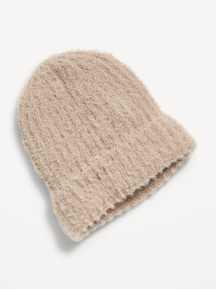 Soft Fuzzy-Brushed Beanie for Girls