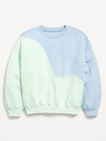 Oversized Long-Sleeve Sweatshirt for Girls