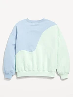 Oversized Long-Sleeve Sweatshirt for Girls