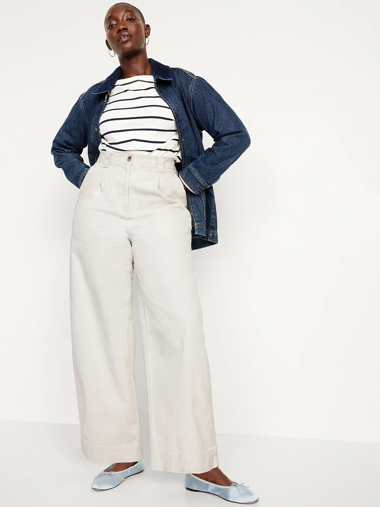 Extra High-Waisted Barrel Wide-Leg Pants