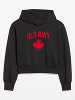 Oversized Canada Logo-Graphic Hoodie