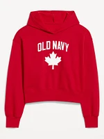 Oversized Canada Logo-Graphic Hoodie