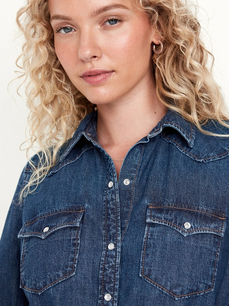 Classic Button-Down Jean Shirt