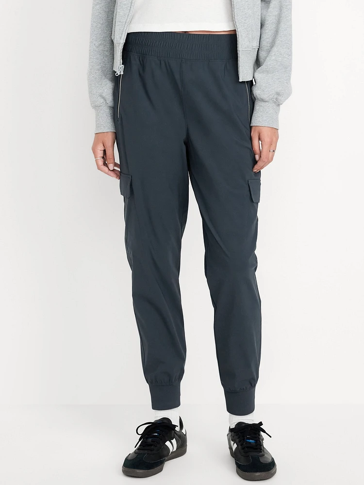 High-Waisted SleekTech Cargo Joggers