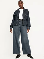 High-Waisted Baggy Wide-Leg Jeans