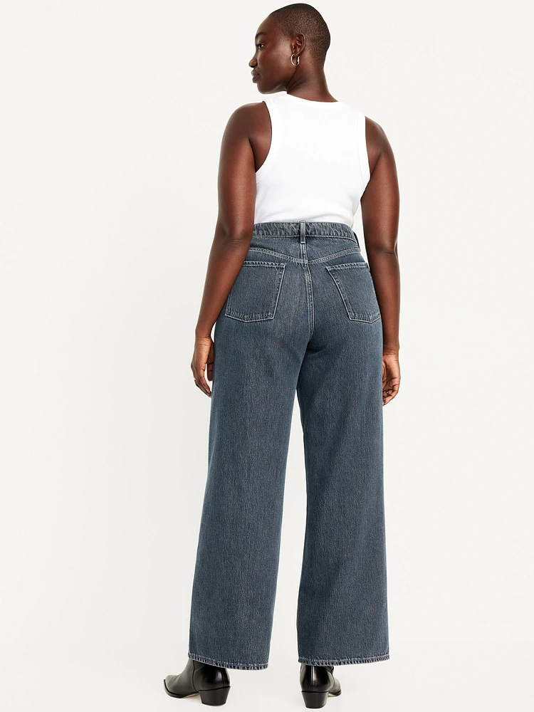 High-Waisted Baggy Wide-Leg Jeans