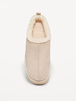 Sherpa-Lined Platform Slippers