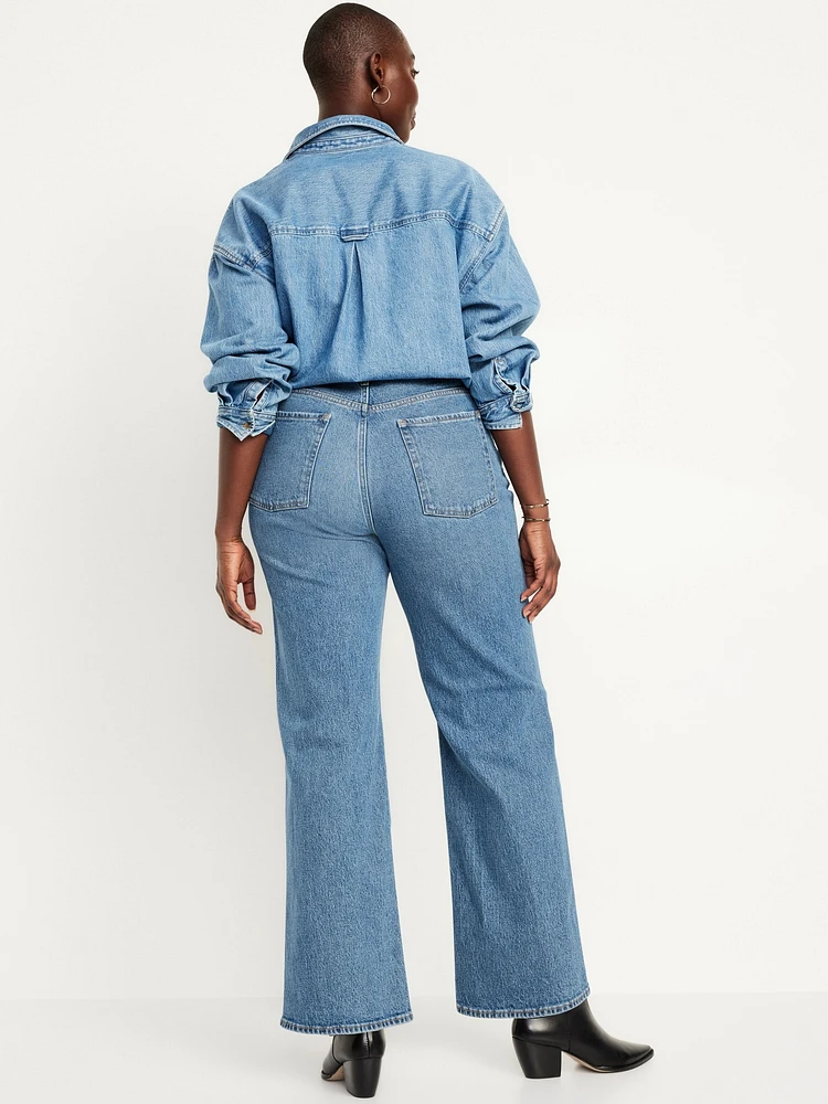 Curvy Extra High-Waisted Sky-Hi Wide-Leg Jeans