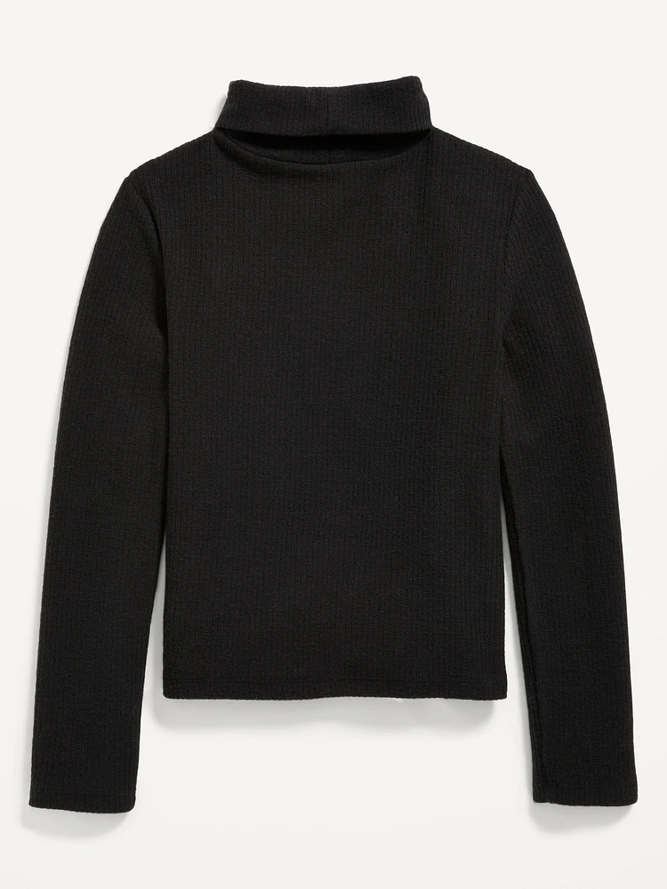 Long-Sleeve Mock-Neck Top for Girls