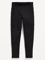 High-Waisted PowerSoft Fleece-Lined 7/8-Length Leggings for Girls