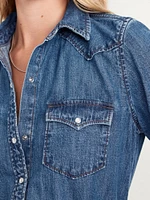 Classic Button-Down Jean Shirt