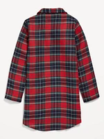 Collared Flannel Nightgown for Girls